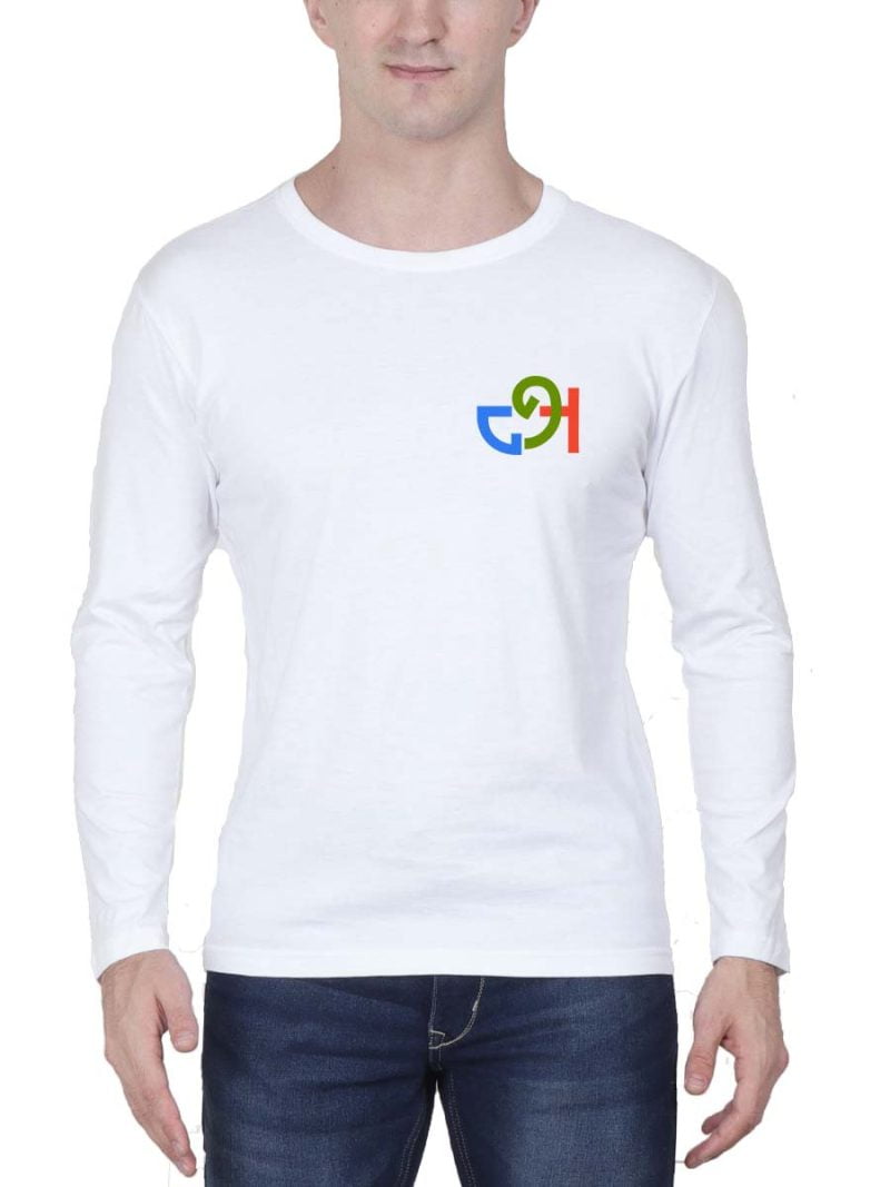 Aana Tricolor Pocket White Tamil Uyir Eluthukkal T-Shirt