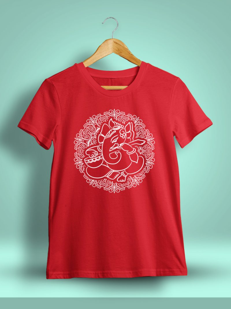 Musical Pillaiyar T-Shirt For Men - Half Sleeve