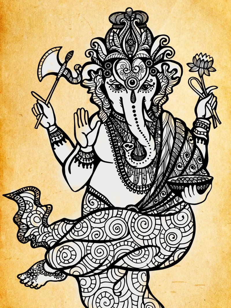 Vinayagar A4 Graphic Wall Poster For Room