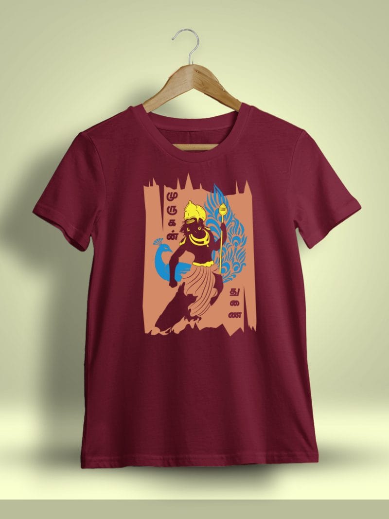 Murugan Thunai T-Shirt For Men - Half Sleeve